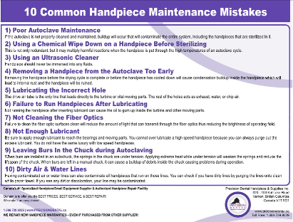 Common Dental Handpiece Maintenance Mistakes Made