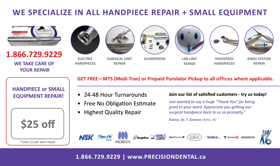 Precision Dental Handpiece & Repair Specials